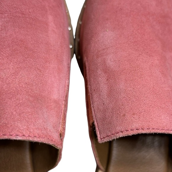 One Teaspoon Suede Leather Mules Pink Women’s Size 7 Slip On CottageCore Prarie - Picture 11 of 16